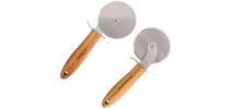 Pizza Cutter Wheel with Hand Carved Wooden Handle
