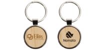 Round Wooden Keyring