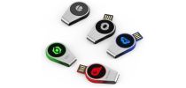 Swivel Lighting Logo Flash Drive