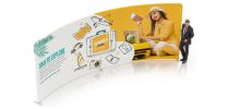 6m C-Shaped Tension Fabric Display Wall
