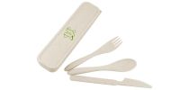 Eco Wheat Straw 3 Piece Cutlery Set