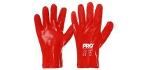 27cm Red Single Dipped PVC Gloves