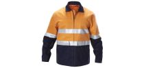 Mens Foundations Hi-Visibility Two Tone Cotton Drill Jacket With Tape