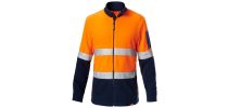 Mens Hi Vis 2Tone Brushed Fleece Jacket With Tape