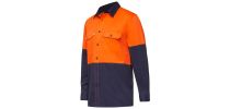 Mens Koolgear Hi-Visibility Two Tone Ventilated Long Sleeve Shirt