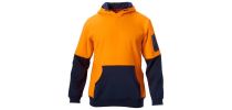 Mens Foundations Hi-Visibility Two Tone Brushed Fleece Hoodie