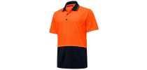 Mens Hi Vis 2 Tone S/S Micro Mesh Polo