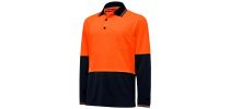Mens Hi Vis 2 Tone L/Sl Micro Mesh Polo