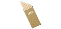 6 Pack Natural Wood Colouring Pencils