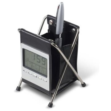 Pen Holder Desk Clock