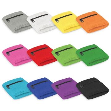 Wrist Sweat Band with Pocket