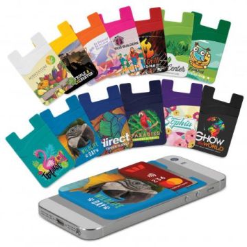 Dual Silicone Phone Wallet - Full Colour