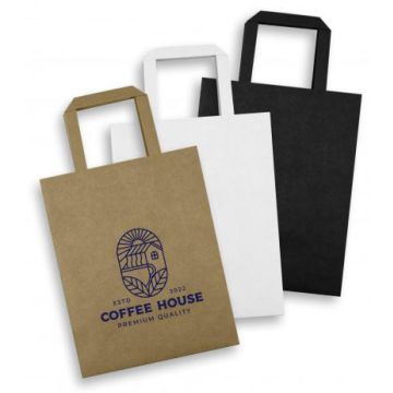 Medium Flat Handle Paper Bag Portrait