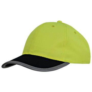 Hi Vis Safety Cap with Reflective Trim