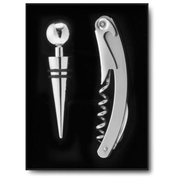 Mosel Wine Set With A Metal Waiters Bar Knife and Bottle Stopper