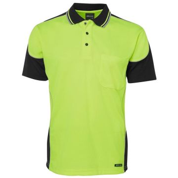 Hi Vis CONTRAST PIPING WORK POLO