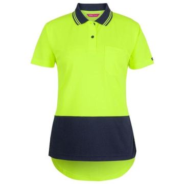 Ladies Hi Vis S/S Drop Tail Polo