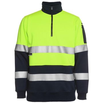 Hi Vis (D+N) 1/2 Zip Fleecy Sweat