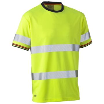 Taped Hi Vis Polyester Mesh T-Shirt-XL