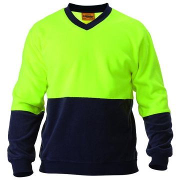 Hi Vis Polarfleece Jumper - 2 Tone Long Sleeve
