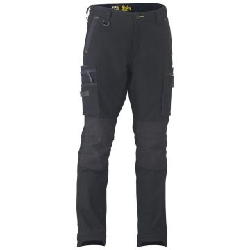 Flx & Move Stretch Utility Zip Cargo Pants - Black