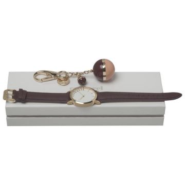 Set Cacharel Bordeaux (key Ring & Watch)