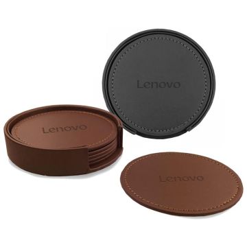 Franklin Leather Coaster Set of 6