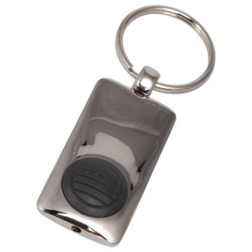 Chrome Led Torch Keyring