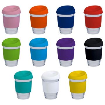 12oz/340ml Glass Karma Kup Silicon Lid
