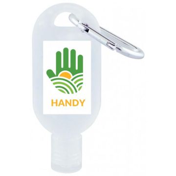 30mL Hand Sanitiser with Carabiner - 75% ethyl-alcohol