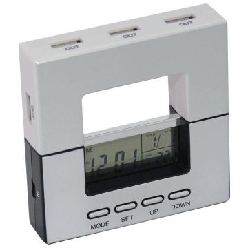 3 Port Usb Hub And Desk Clock