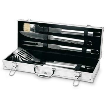 5 Bbq Tools In Aluminium Case