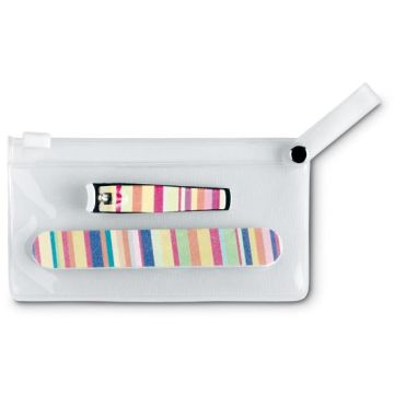 Manicure Tools In Clear Pouch