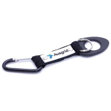 Carabiner Clip With Rubber Bottle Holder