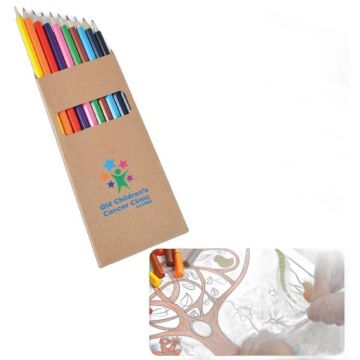 Coloured Full Length Colouring Pencils PK10