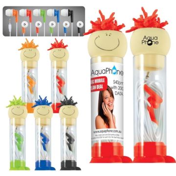 Mop Top Earbuds in Clear Tube