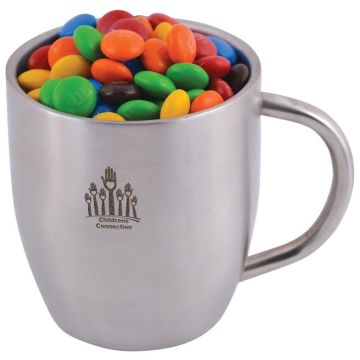 M&M's in Stainless Steel Double Wall Curved Mug