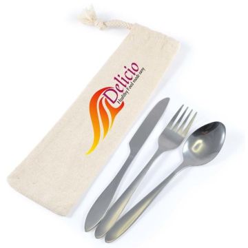 Banquet Cutlery Set in Calico Pouch