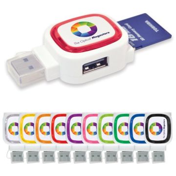 Family Dual USB A Hub & SD/MICRO SD Card Reader