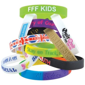 12mm Wide Silicone Wrist Band