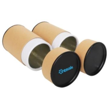 Large Kraft Paper Cylinders with Black Lid (65 x 130mm)