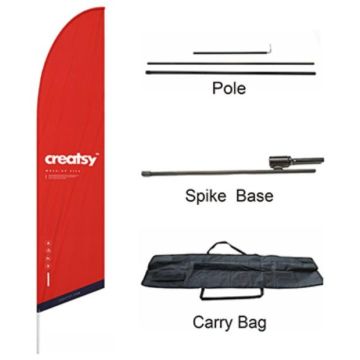 Large(80.5*400cm) Angled Feather Banners