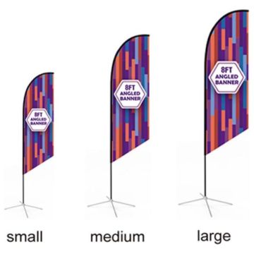 Medium(70.4*300cm) Angled Feather Banners