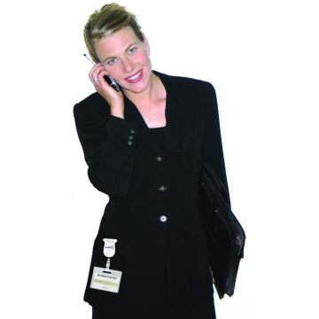 Retractable Badge Holder Pedometer
