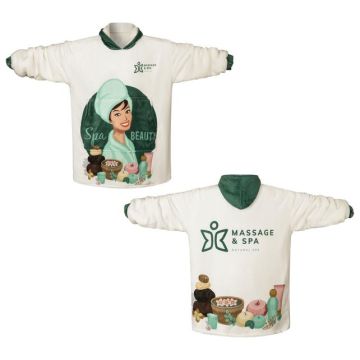 Unisex Premium 100%Polyester Sublimated  Wearable Blanket
