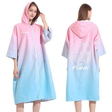 100%Microfibre Sublimation Hooded Change Towel with Zip