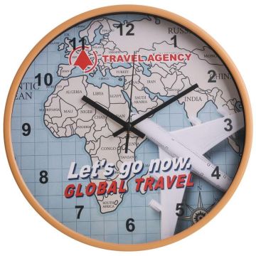 Wood Grain Round Wall Clock