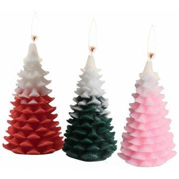 Cedar Christmas Tree Shape Candles