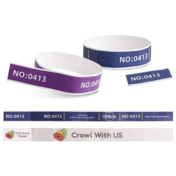 Tabbed Disposable Tyvek Wristband