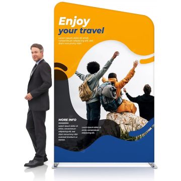 1.5m x 2.3m Inclined Portable Exhibit Display Wall